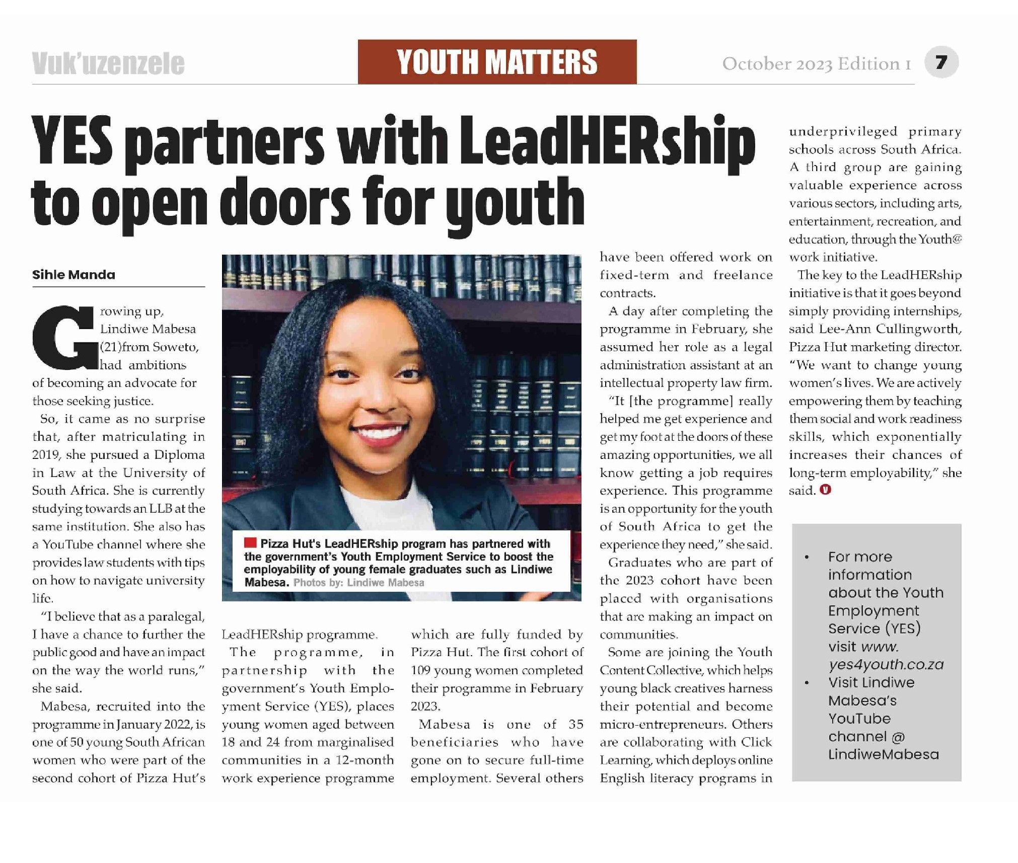 YES Partners with LeadHERship