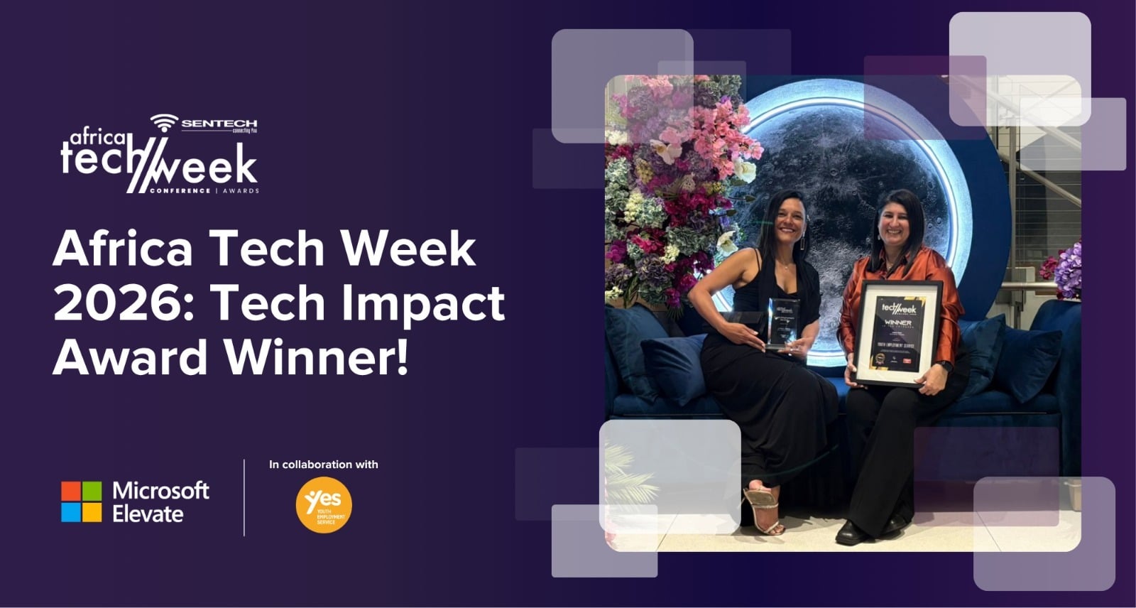 YES x Microsoft AI Skills Initiative wins Tech Impact Award at Sentech Africa Tech Week