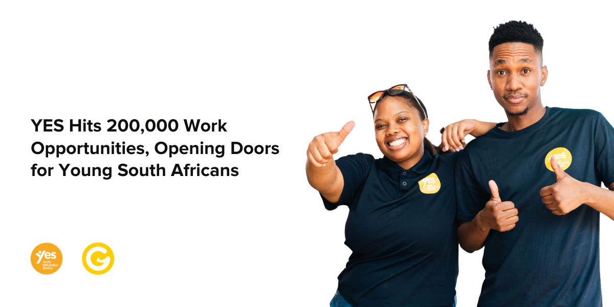 YES Hits 200,000 Work Opportunities, Opening Doors for Young South Africans