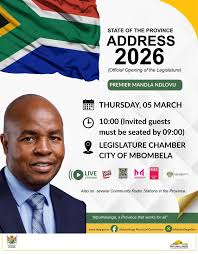 Premier Mandla Ndlovu: Mpumalanga State of the Province Address 2026